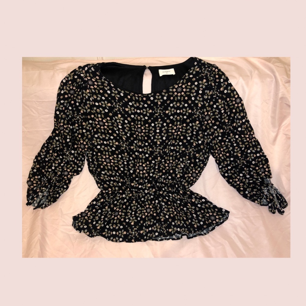 Floral Peplum Blouse | Size M